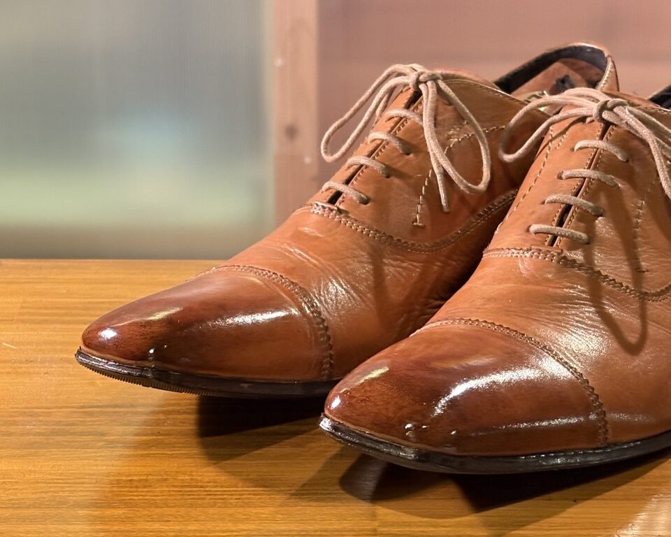 キャサリンハムネット グラデーション鏡面磨き ハーフソール補強後 浜松修理事例